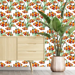 Clown Fish School Wallpaper