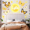 Yellow Butterfly - Full Room Wall Decal Set (Personalised)