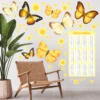 Times Tables Wall Chart And Butterfly Wall Decals (Yellow)