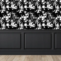 Dark Palms Tropical Wallpaper