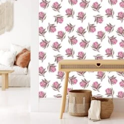 Delicate Floral Protea Wallpaper