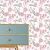 Pink Pastel Australian Floral Wallpaper